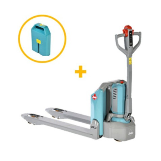 Kit Transpaleteira elétrica Ameise® 1500 kg - PTE 15Li 1150 x 685 mm (PBR) + Bateria Sobressalente