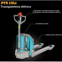 PTE 1.5 G 115 685 - LÍTIO -Transpaleteira elétrica - PTE 15Li 1150 x 685 mm (PBR) | N21062002204