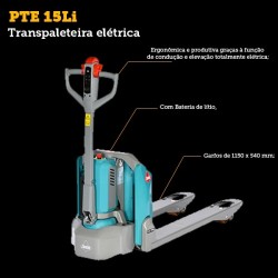 Promocional- Curitiba: Transpaleteira elétrica Ameise® 1500 kg - PTE 15Li 1150 x 540 mm (EuroPalete)