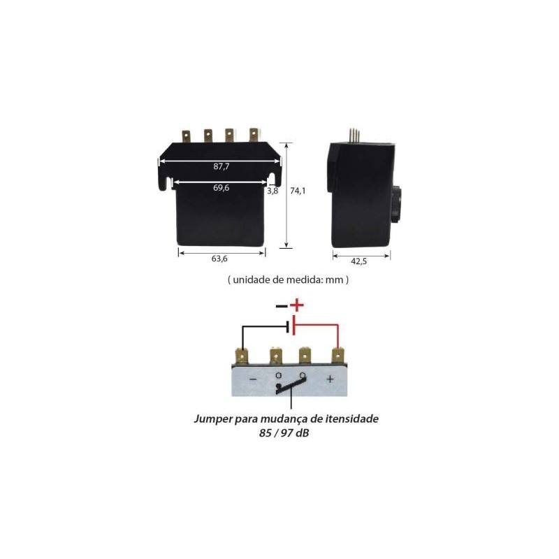 Sirene de Ré para empilhadeiras