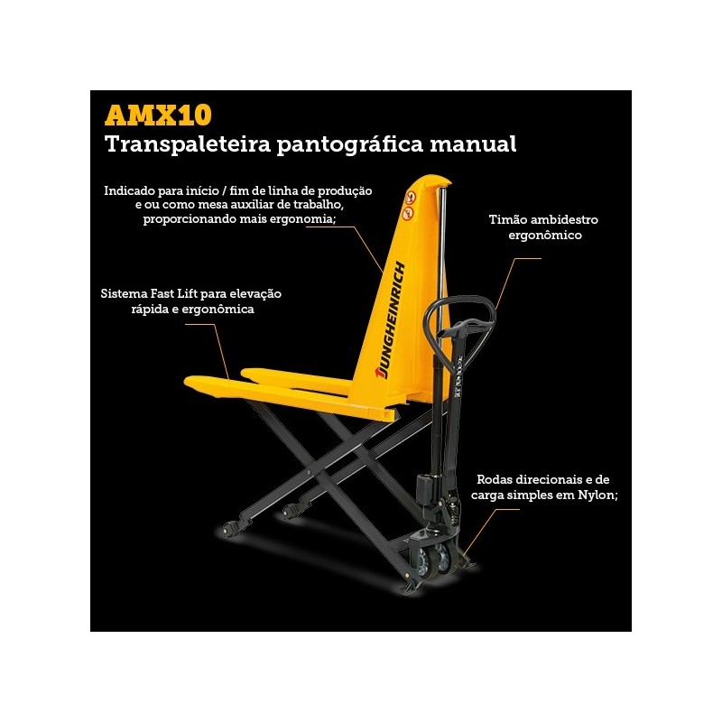 Transpaleteiras Manuais com Elevação para uso diário. Versatilidade para Ambientes Reduzidos.